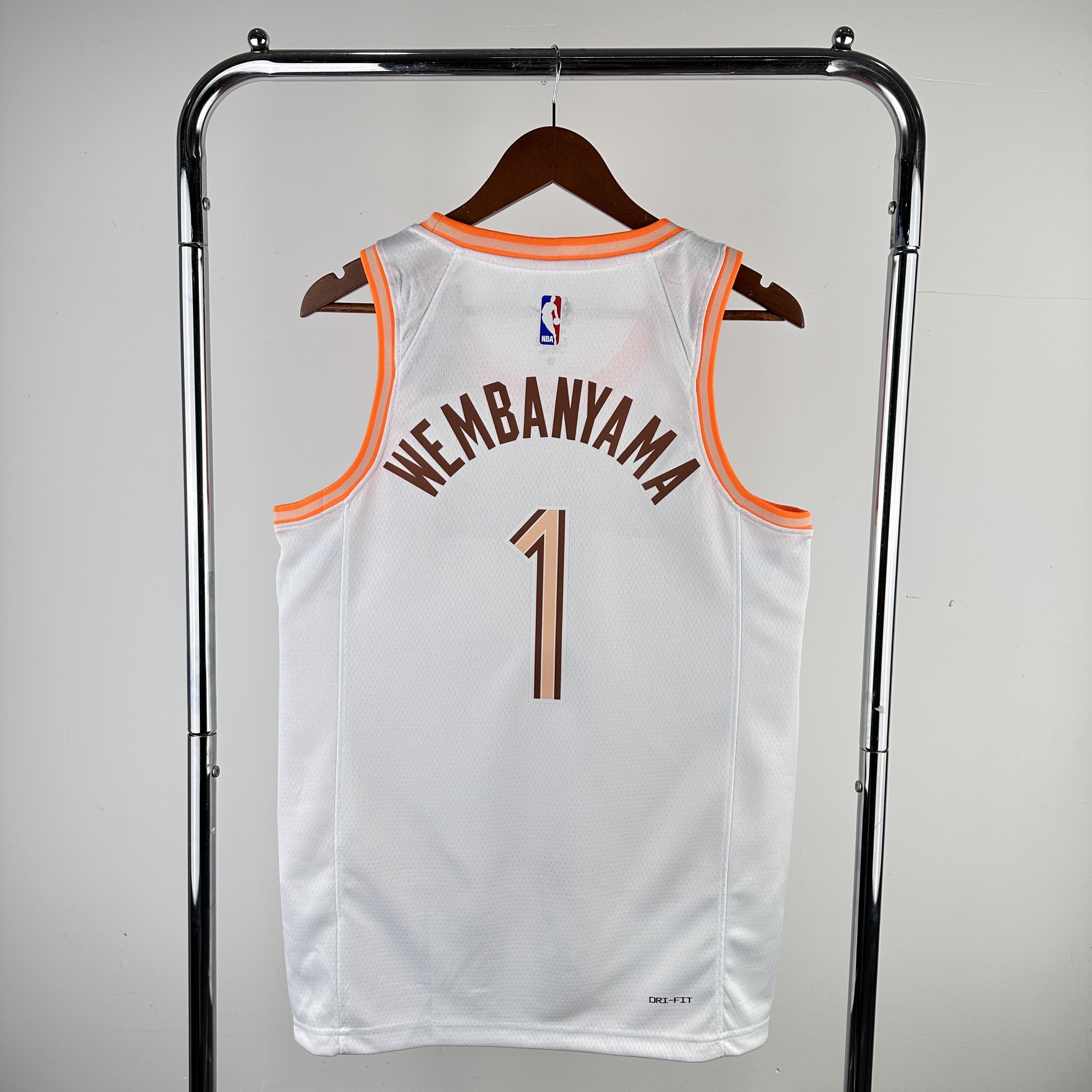 Men San Antonio Spurs #1 Wembanyama White City Edition Nike 2024 NBA Jersey